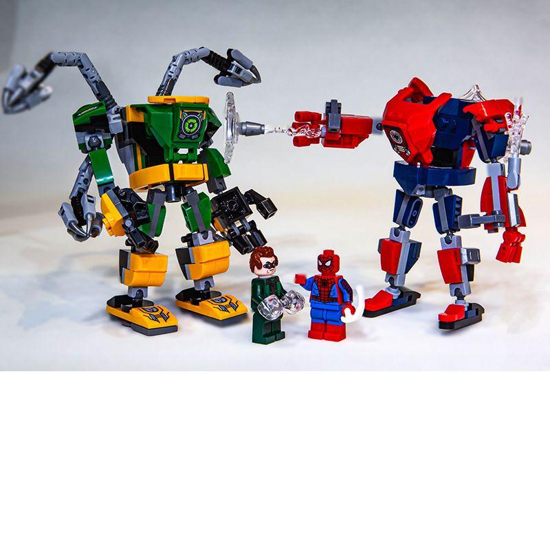 Fun And Eco-friendly Spider-man Dr. Octopus Transformers Mecha Wars Building Blocks For Kids