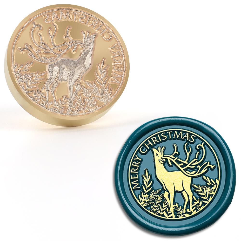 

New Arrivals Christmas themed Wax Seal Stamp, Brass Sealing Wax Stamp for Wedding Invitations, Christmas Cards, Envelopes & Part