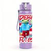 1PC Depi Ratos Graffiti Cartoon Print 750ml Color Plastic Sports Water Bottle Leakproof Flip Straw Lid Suitable for Sports Office Home Use