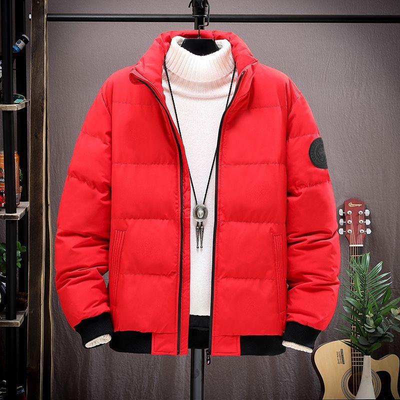 Winter Mens Hooded Korean Version of Slim-fitting Everyday Cotton-padded Clothes To Keep Warm and Versatile