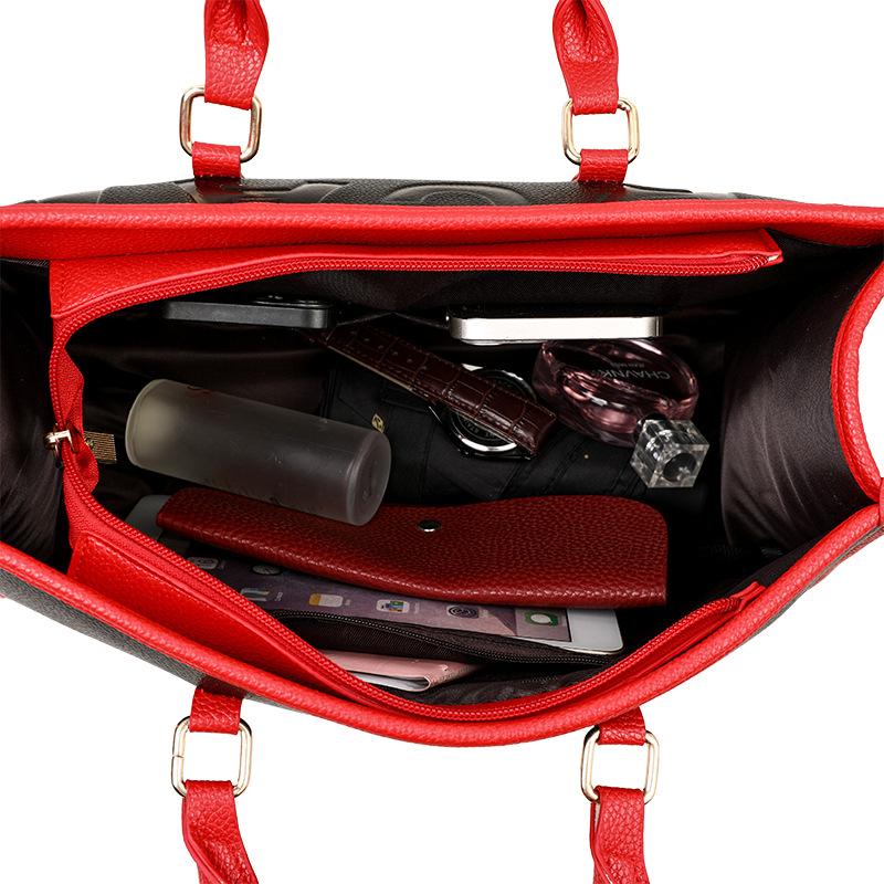 Handbag Large Capacity New Versatile Simple Retro Embossed Fashion Tote Bag