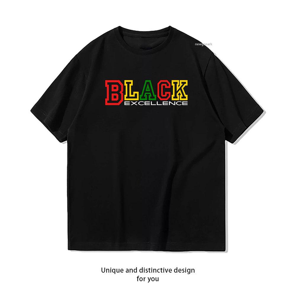 

Black Excellence African American Pride tshirt Women Unisex Casual cotton graphic t shirts streetwear camisetas tops tee S