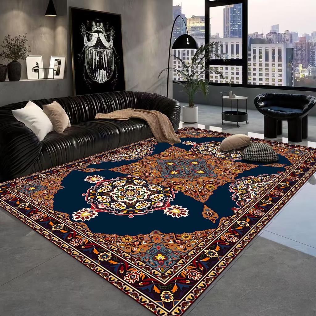 Turkey Bohemian Area Rug Persian Large Carpet for Living Room Bedroom Non-slip Floor Mat Decoration