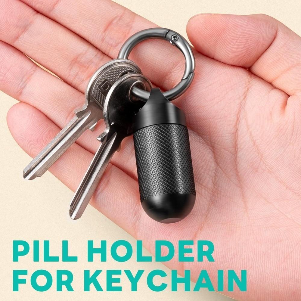 Metal Pocket Pill Holder Moisture-resistant Travel Pill Dispenser New Mini Key Chain Daily Use