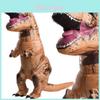 Fantástico Fato de Dinossauro T-rex Inflável para Adultos Para Festas de Fantasia Memoráveis
