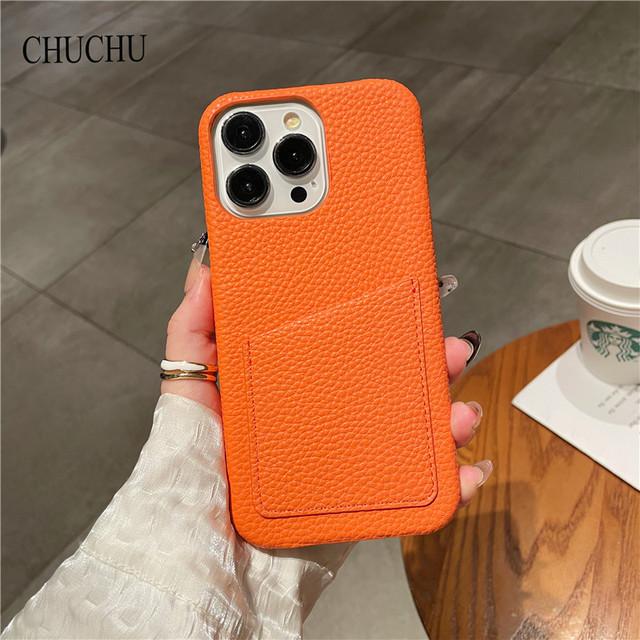Luxury Brand Skin Card Package Lichee Pattern Pu Leather Phone Case For Iphone 14 13 7 8 Plus X 12 Xr Max 11 Pro Se Mini Cover
