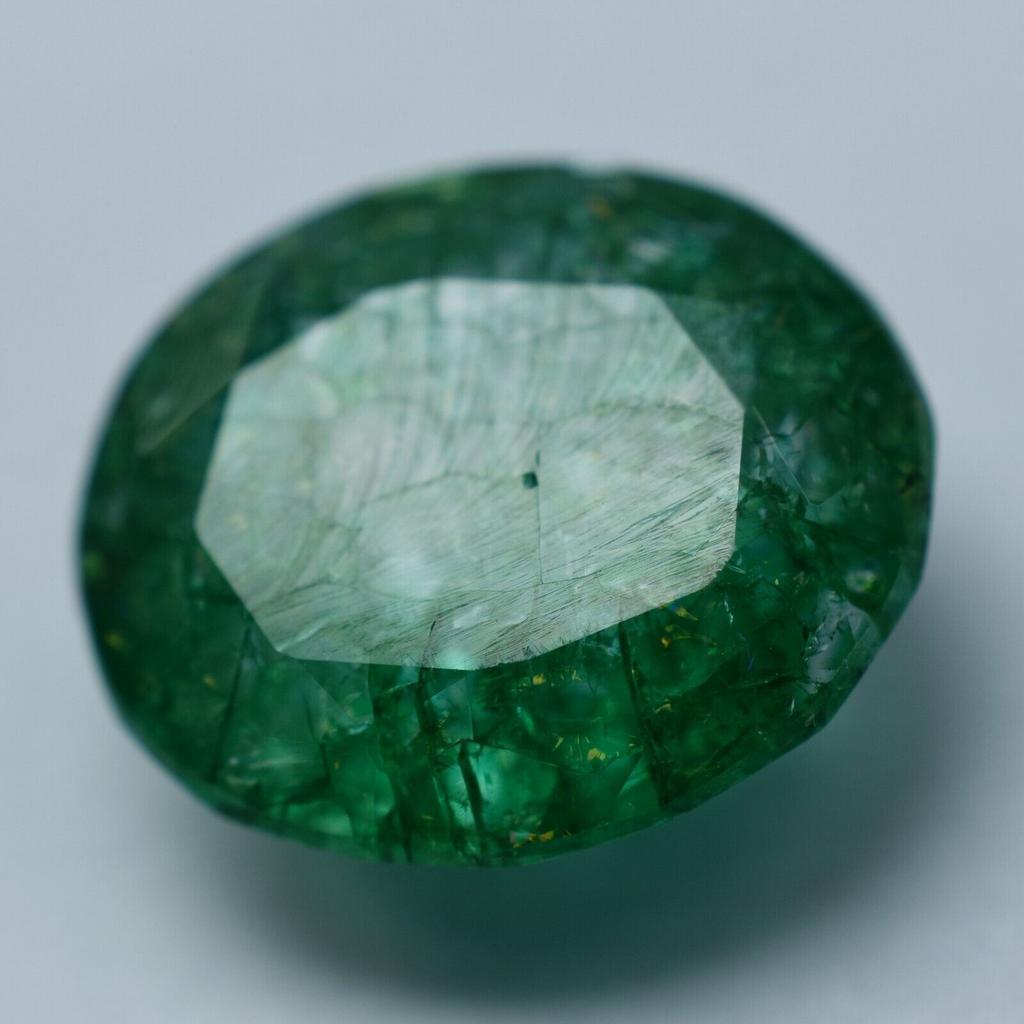 Natural Green Emerald Loose Gemstone 6.48 ct Top Rich Oval Cut for Jewelry Making and Crafts
