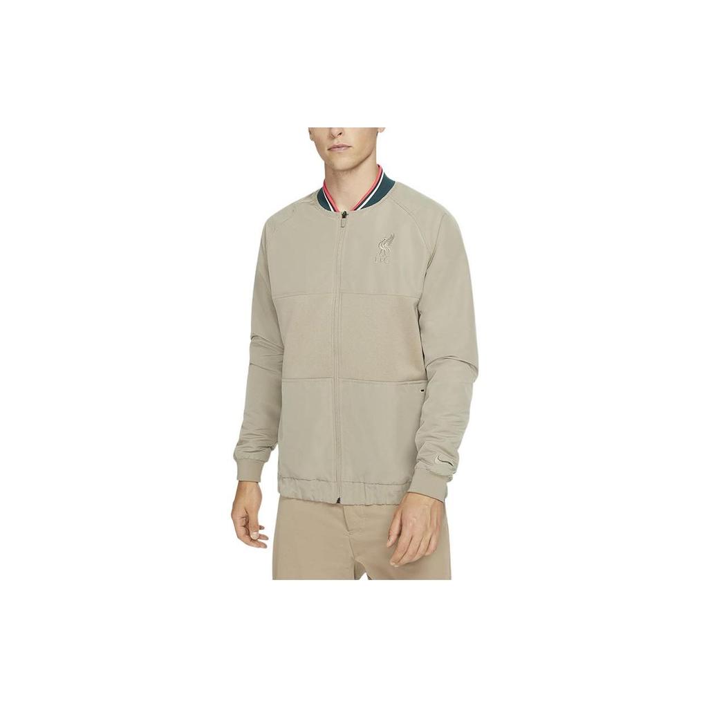 Nike Embroidered Letter Chicken Training Knit Baseball Collar Jacket Men Jacket Khaki DA9764-391