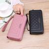 Fashion PU Leather Women Wallet Long Large Capacity Coin Purse Simple Double Zipper Phone Bag Women Girls