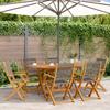 VidaXL Folding Garden Chairs Set of 6 Grey Solid Acacia Wood, Garden Seat, Patio Chair, Dining Chair of 3214569