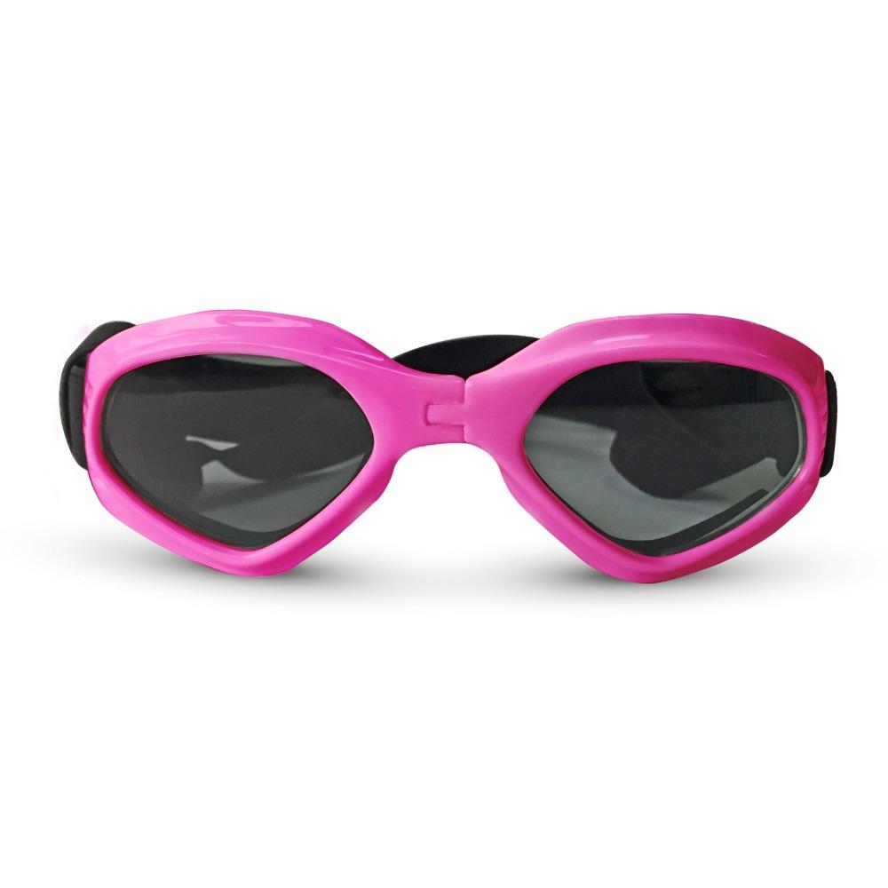 

UV Protection Cat Dog Sunglasses Adjustable Dog Motorcycle Glasses Foldable Pet Goggles Summer розовый