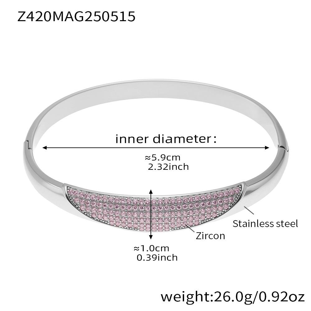 Qiong Yao Zirconium Titanium Clasp Bracelet – Elegant Full Star Diamond Design