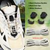 Reflective No-Tie Shoelaces, Elastic Quick Lock Laces Lazy Replacement Laces for Sneakers Running & Daily Wear Unisex Adult Kids