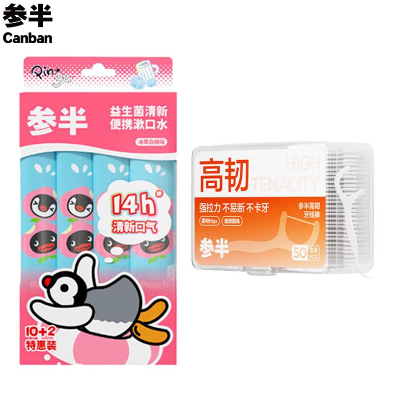 

Canban White Peach Mouthwash & Dental Floss Oral Care Set