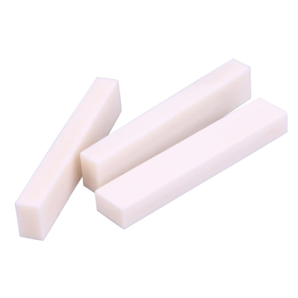 Acoustic Guitar Blank Bone Nut Saddles Unslotted Buffalo Bone Bridge Nuts for Guitar Banjo Ukulele Instrument Parts Replacement
