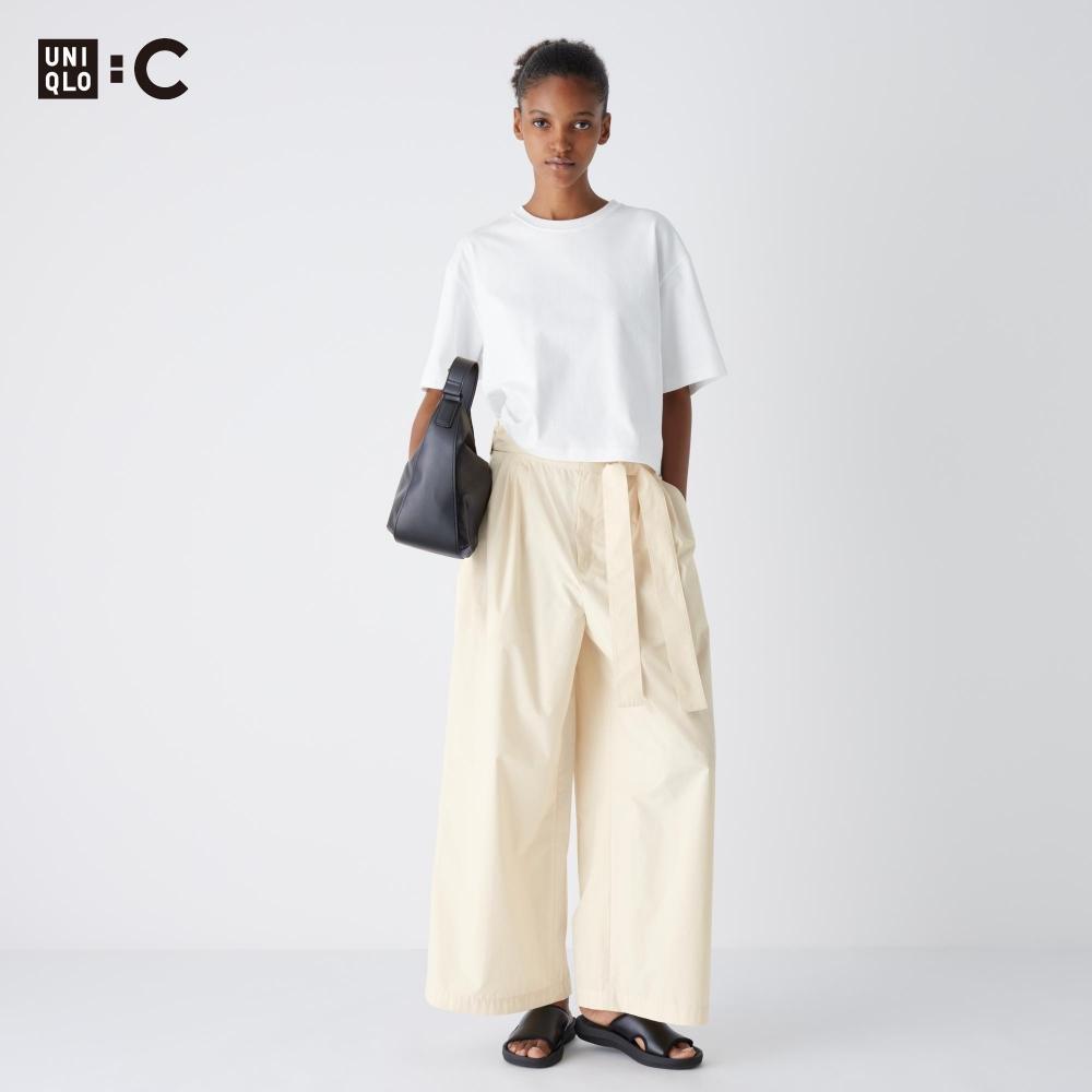 

UNIQLO JAPAN широкие брюки с поясом до щиколотки
