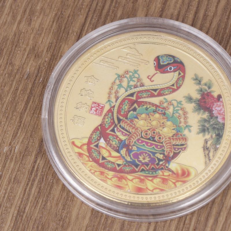 2025 Yılan Yılı Anma Paraları Çin Zodyağı Madalyaları 3D Paralar Koleksiyonluk Sanat Koleksiyonu Hediyesi Yeni Yıl Paraları