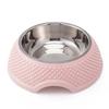 3D Stereoscopic Heart-Shaped Modern Durable Lightweight Dog Feeder Detachable Stand Full Surface Waterproof Pet Food Bowl PP 5L
