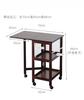 Small Apartment Solid Wood Dining Tables Folding Restaurant Cart Shelf Coffee Shop Side Cabinet with Wheels