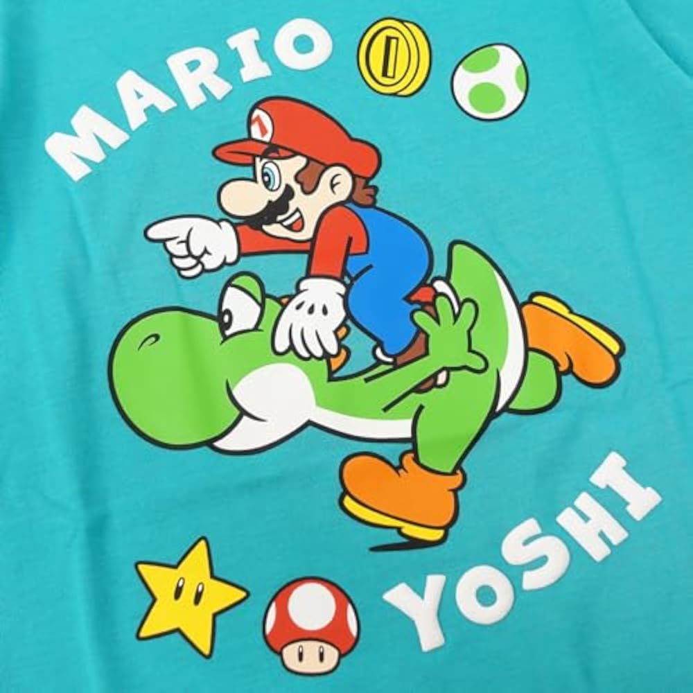 [Fine Plus] T-shirt Super Mario Patch Toy Short Sleeve Mario Luigi Yoshi Character Toy