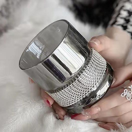 Palast Luxus Westlicher Weinkelch Pokal Gold-Eingelegter Diamant Handgefertigt Cocktail Champagner Weinkrug Weihnachtsgeschenk Rotweinglas