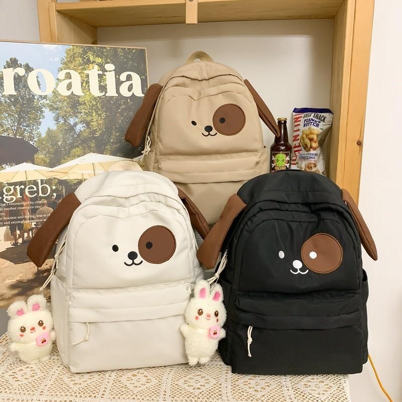 2023 New Cute Funny Dog Backpack Cartoon School Bag Nylon Water-resistant Backpack Girls 3-4 Grade