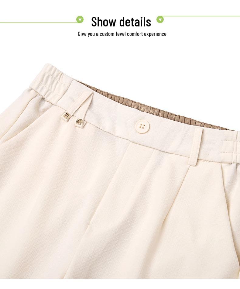 Women's High-Waist Slimming White Harem Pants - Summer 2024 Casual Nine-Point Trousers
