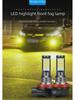 Automotive LED Tri-Color Front Fog Lights H3, H7, 9005, 9006, H11 - Easy Installation