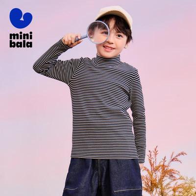 Minibalabala Kids' High-Neck Long-Sleeve Thermal T-Shirt