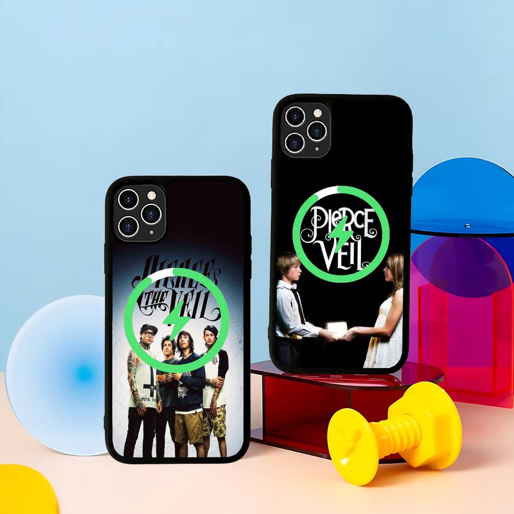 P-Pierce The Veil Band For Magesafe Magnetic Wireless Phone Case For iPhone 17 Pro Max Air 13 12 Mini 16 15 14 11