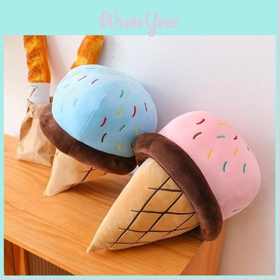 Adorable Ice Cream Cone Plush Pillow Soft Stuffed Toy For Cozy Home Decor And Comfort