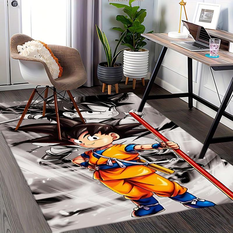1pc Dragon Ball Z Goku Chair Mat - Anime Cartoon Design Office Desk Pad, Non-Slip Rug for Home Decor, Gaming Room, Seasonal Gift.U083