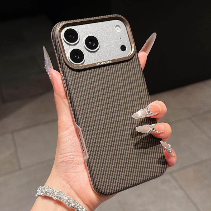 

Магнітний Шкіряний Чохол з Текстурою Вуглецевого Волокна Для iPhone 17 Pro Max 16 15 14 13 Pro Max Розкішний Гібридний TPU Вбудовані Сильні Магніти Ударостійкий М який Чохол For iPhone 13 Pro Max кавовий