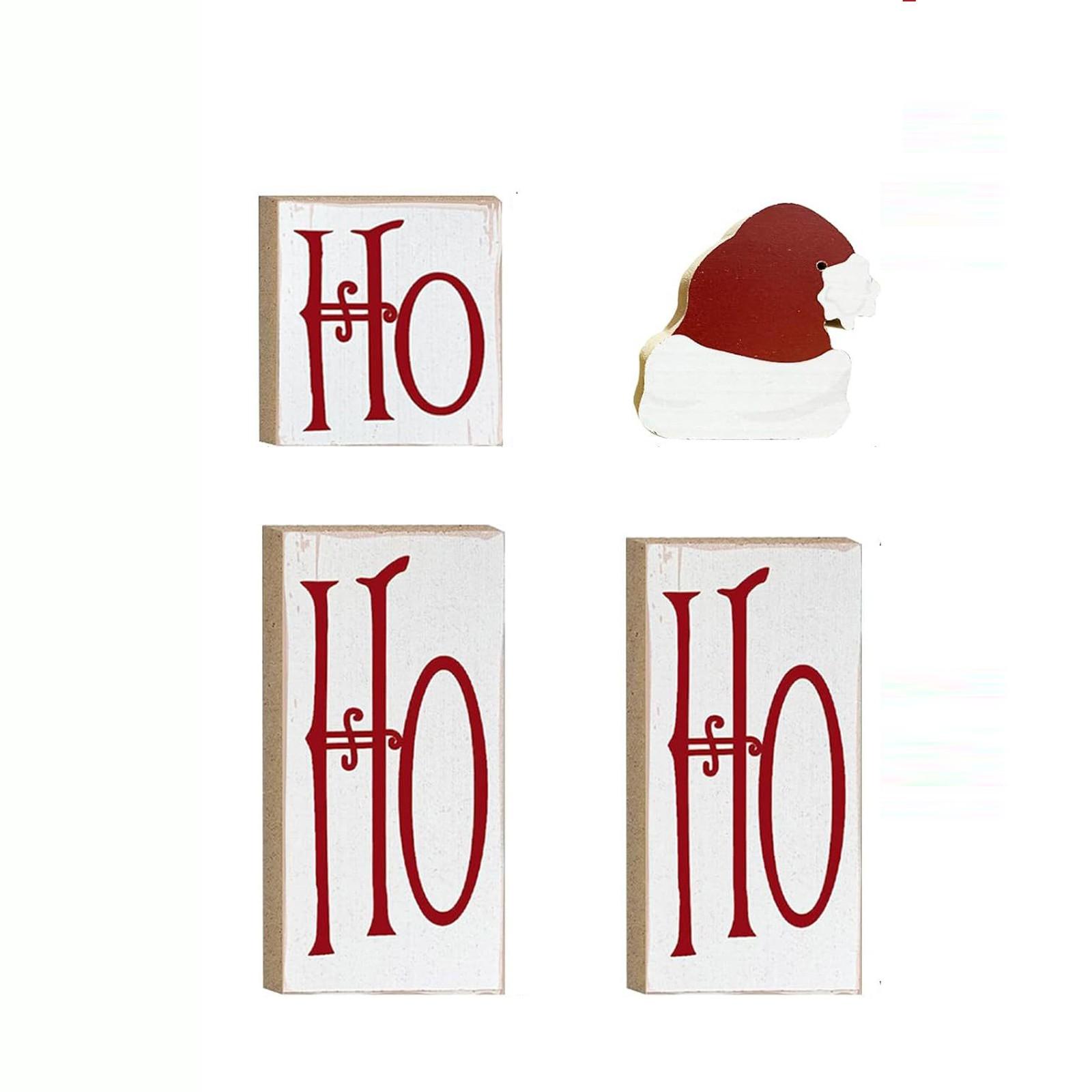 

Рождественский многоярусный поднос, рождественская елка, деревенский фермерский дом, деревянные знаки, украшения для кухни, домашний стол, праздничные принадлежности, поднос в комплект не входит(4шт)