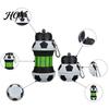 Portable Sports Cup Collapsible Silicone Ball Water Bottle, 550ml Foldable Football Bottle with Heat Resistant Mug Climbing Buckle, Leak Proof