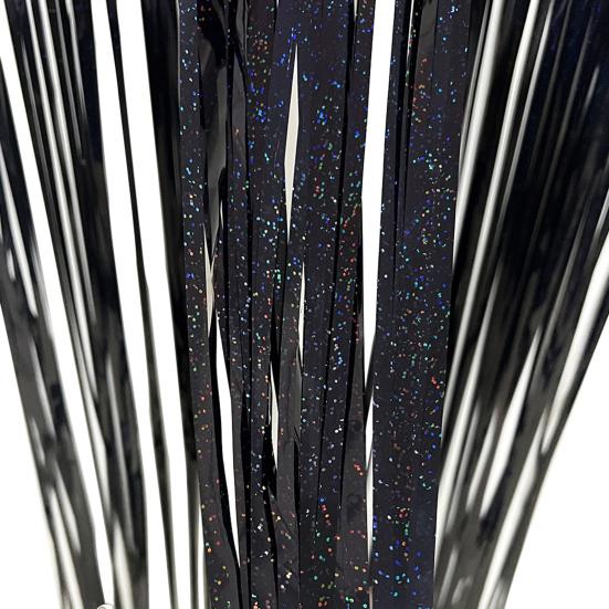 Party Rain Tinsel Shiny Solid Color Photo Backdrops Reflective Reusable Decorate Parties Self-adhesive Space-saving Black Rain Curtain Wedding