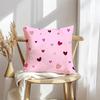 Red Heart Cushion Cover Soft Plush Throw Pillow Cover | Double-Sided Decorative Cushion Case | Sofa Bedroom Home Decor
