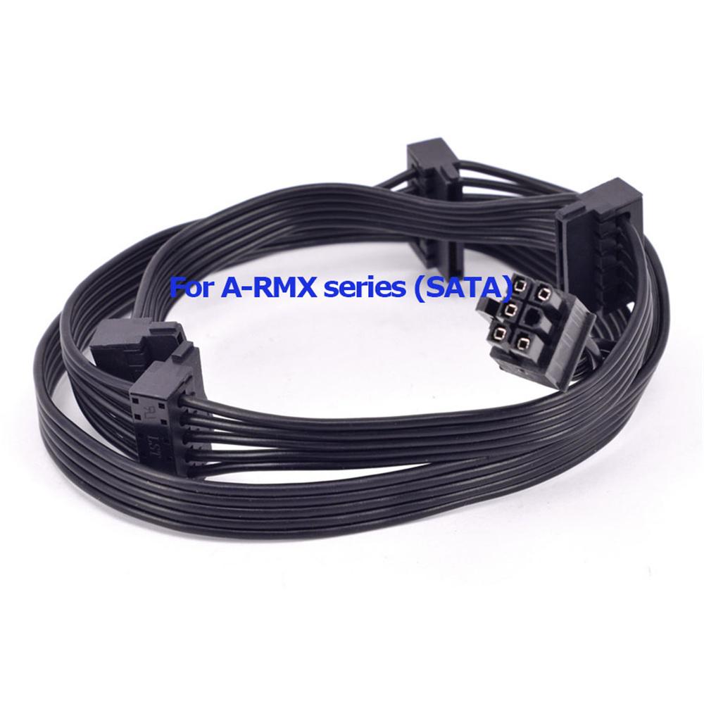 PCI-E 6Pin 1 to 4 SATA Power Supply Cable for CORSAIR RM1000x RM850x RM750X PSU