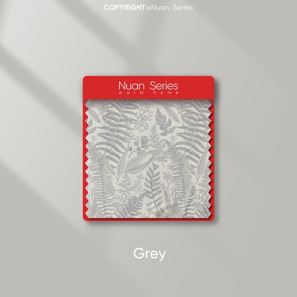 

1 шт. серия Nuan, 70-80% затемняющие шторы в американском пасторальном стиле, современные занавески с принтом в виде листьев для спальни, гостиной, домашнего декора W100cm x L130cm серый