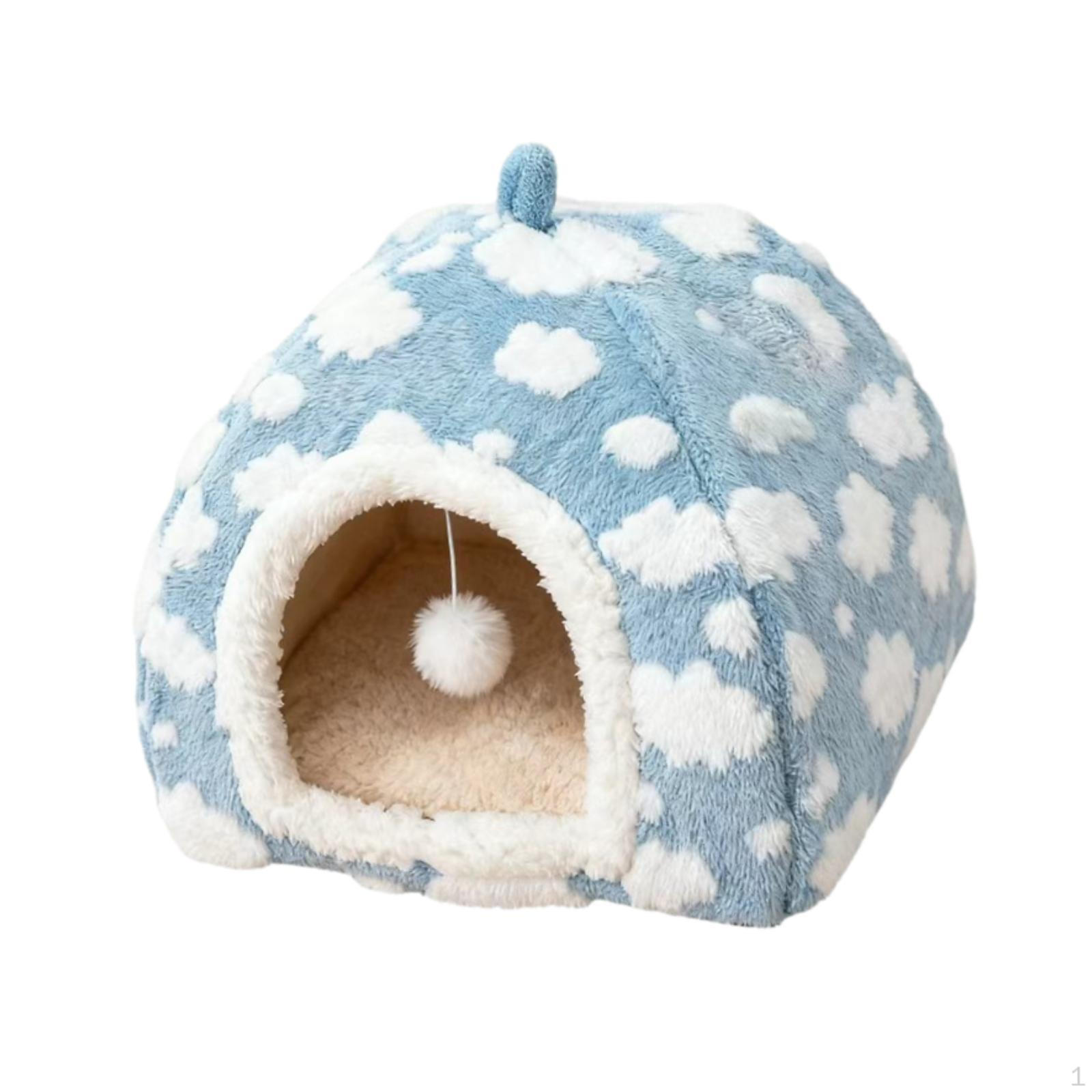 

Cat Cave Bed Warm Nest Pet Shelter Comfortable Portable Kennel Accessories Hideout Sleeping