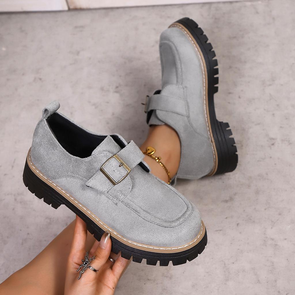 Women Loafers Spring Autumn Thick Bottom Shoes British Style Women Flat Shoes Casual Retro Leisure Round Toe Sneakers Women