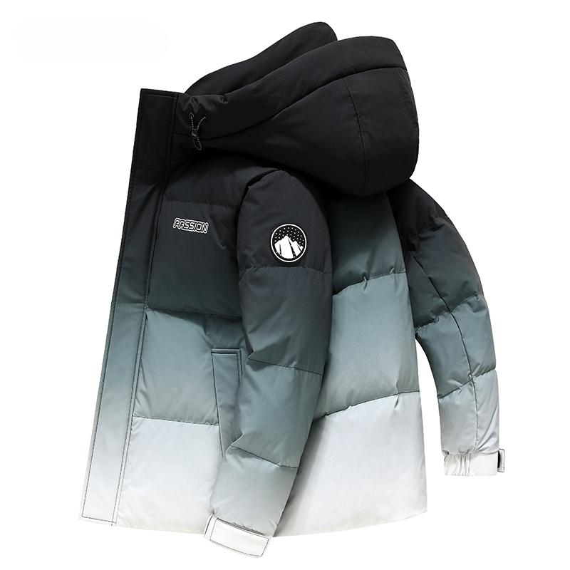 Men's Down Jacket Short Winter Hooded Casual Fashion Warm Duck Down Jacket