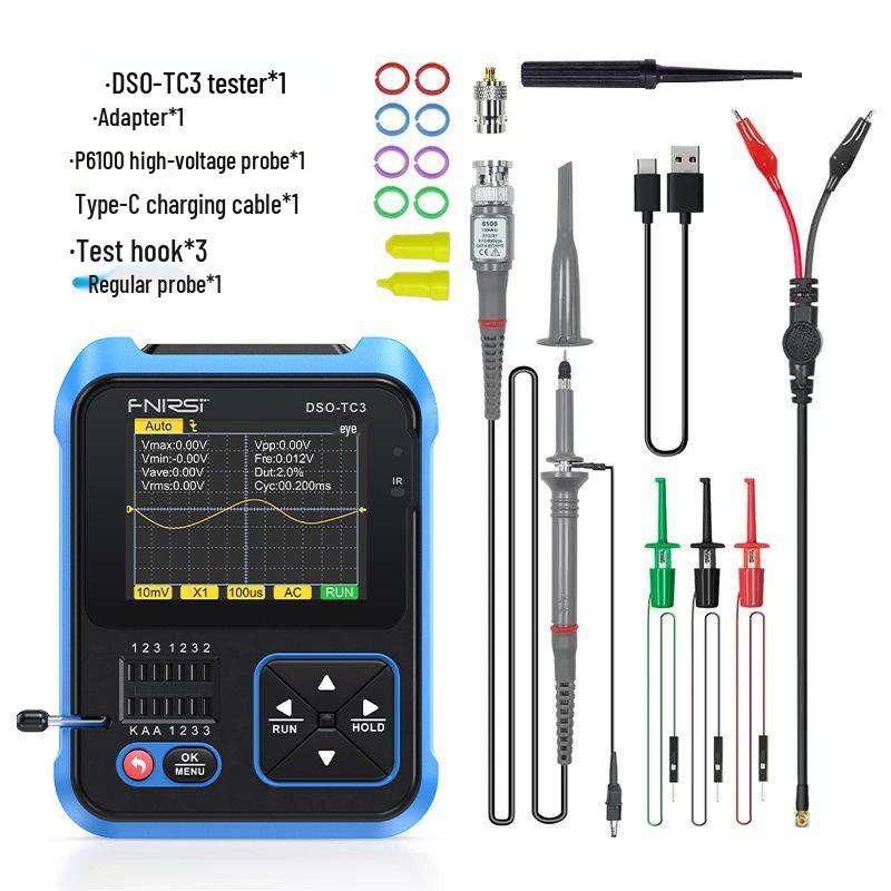 Tragbares 3-in-1 Digitaloszilloskop & Transistortester mit Signalgenerator
