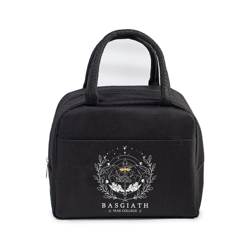 Fourth Wing Thermal Lunch Bag Women Men Office Student Bento Storage Insulation Bags Dragon Rider Fun Lunch Handbag for Kids