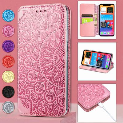 Portfel Bloom do ssania skórzane etui do Iphone 14 Pro Max 13 Pro Max 12 Pro Max 11 Pro Max Se 2022 2020 X Xr Xs Max 8 7 6 6s Plus