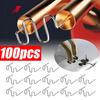 100pcs 0.8mm Hot Stapler Staples for Car Bumper Plastic Welder Automotive Repair Kit Hot Stapler Welding Soldering Tools