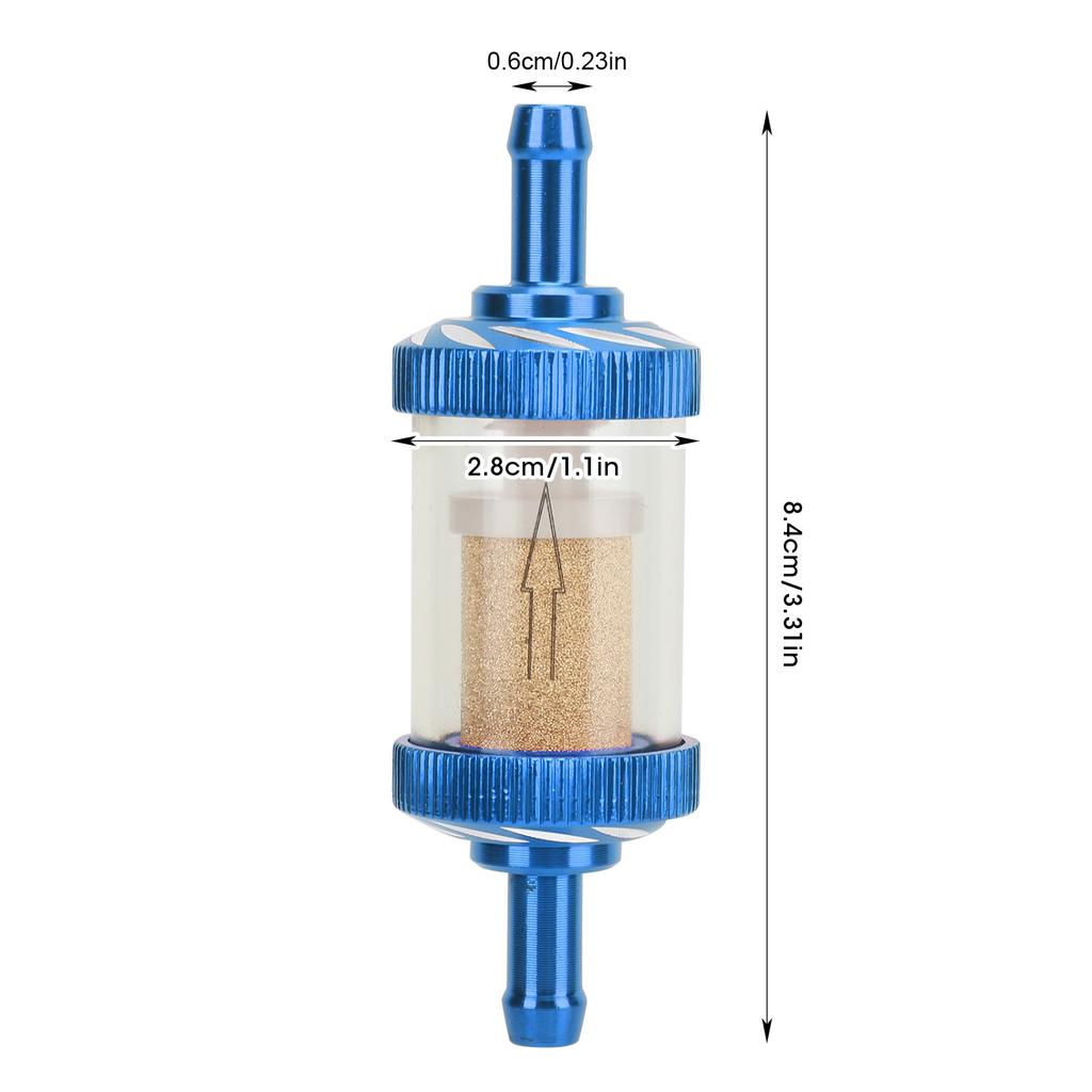 Motorcycle Fuel Gasoline Filter Carving ABS Heat Resistance for 6mm Diameter Motorbike