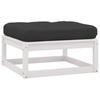Garden Footstool with Cushions 2 pcs Solid Pine Wood