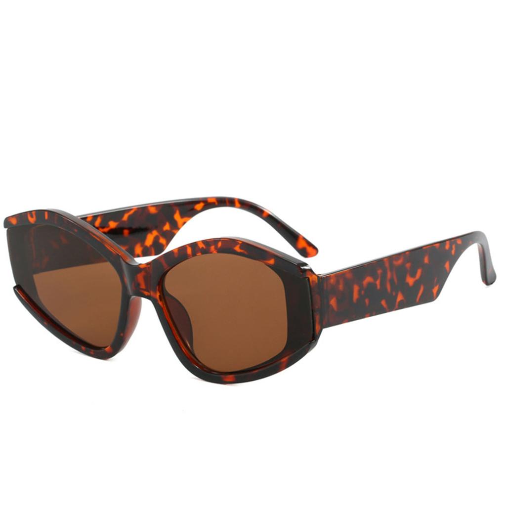 Cat's Eye Contrast Sunglasses Female Diamond-shaped Large Box Polygon Sunglasses Sunscreen Advanced Sunglasses