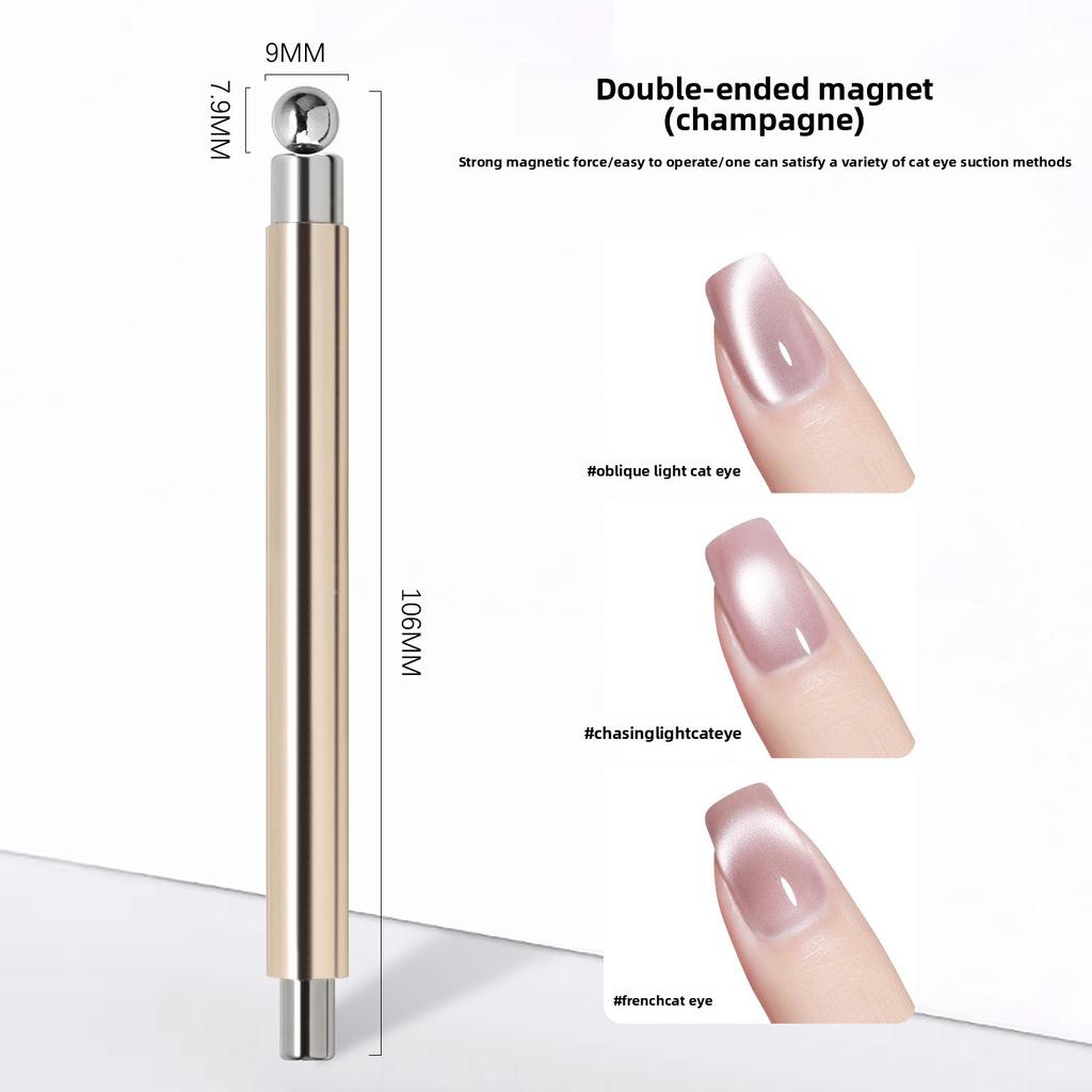 Cat eye nail polish glue strong magnet stick, large magnet pen, double head thickened multi-functional magnet nail art tool